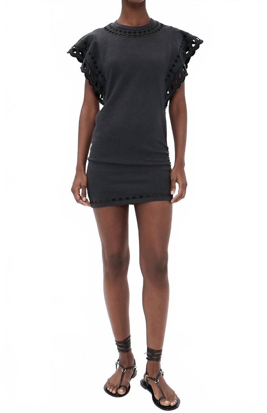 NEW MARANT ETOILE orlane dress in faded black